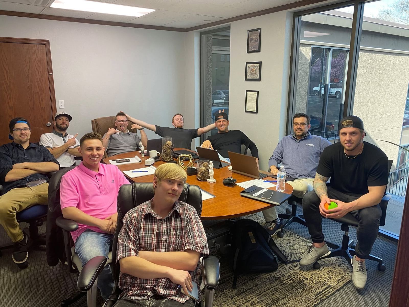 The Senior Solutions team around the conference table